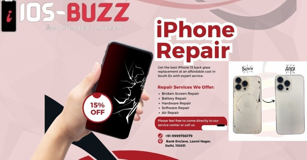 iPhone 15 Back Glass Replacement Cost in South ex
